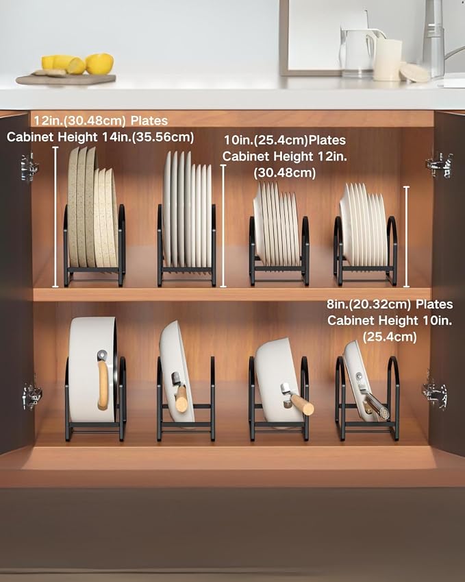 4 Pack Kitchen Plate Holder Organizer - Image 8