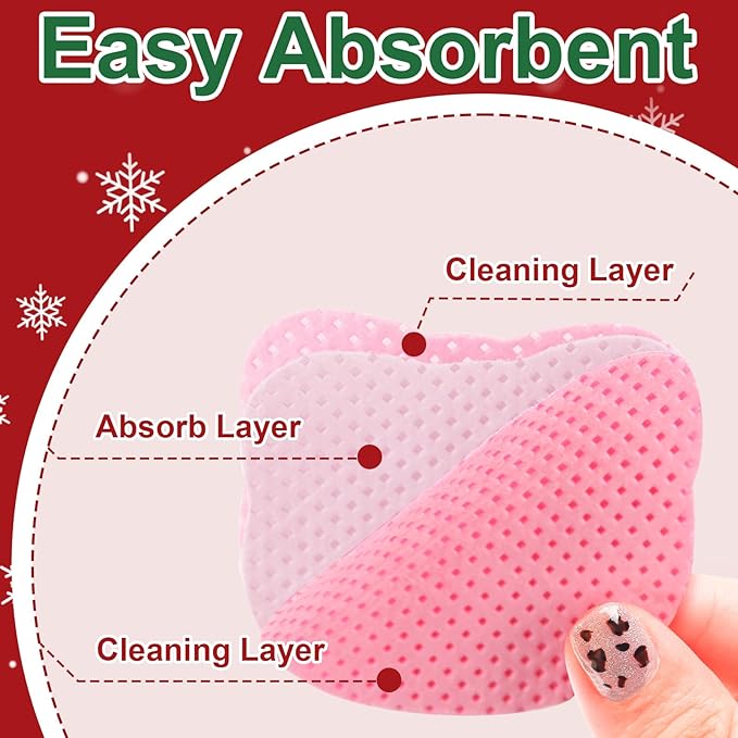 Lint Free Nail Wipes 1200PCS Cute Bear Head Shape Non-Woven Nail Polish Remover Wipes No Lint Cleaning Wipes Pink Soft Nail Wipes Nail Stuff Dry Pads For Nail Art & Eyelash Extension