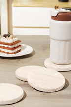 White Travertine Coasters - Image 4