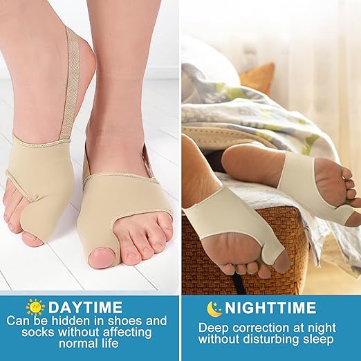 Bunion Corrector Sleeve for Women & Men - Big Toe,Bunion Pads to Wear With Shoes,Hallux Valgus Support & Discomfort Relief - Flexible Breathable Bunions Sleeve Socks for Day and Night Use (L)