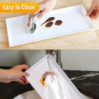 Moretoes 5pcs Melamine White Serving Trays 14.5x6in Rectangular - Image 4