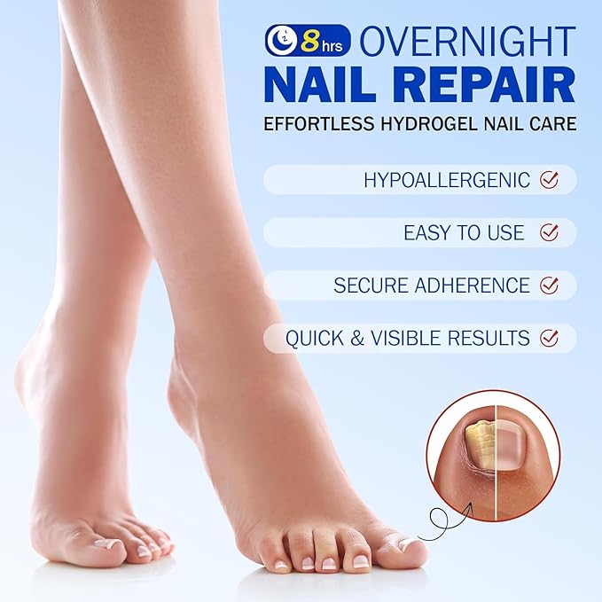 Nail Patches,21 Patch,Nighttime Nail Patches,for Damaged Nails Foot Nails Repair and Care,Strengthens Brittle Nail