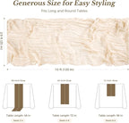 10 Pack Ivory Cheesecloth Gauze Table Runners, 35x120 Inch | Extra Wide Boho - Image 4