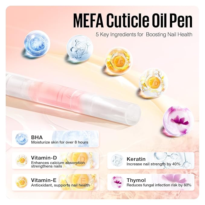 MEFA Nail Drill, Portable Electric Nail Drill with 6PCS Nail Drill Bits and Cuticle Oil Pen, Professional Nail File for Acrylic Gel Dip Powder, Manicure Pedicure Nail Set Efile Nail Drill for Salon