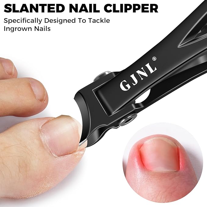 2025 Stocking Stuffers Gifts for Men, Toenail Clippers for Men Thick Nails, Heavy Duty Very Sharp Ingrown Nail Clippers Christmas Xmas Presents for Girls, Black
