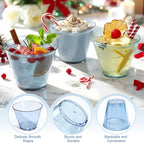 Glowserve 9 OZ Blue Disposable Plastic Cups Cocktail Cup 150 Pack | Fancy - Image 3