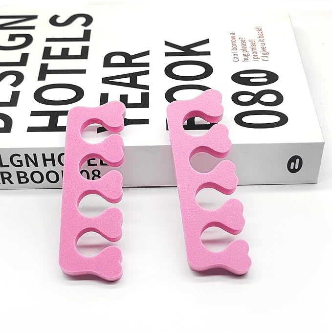 Quacc 12pcs Sponge Toe Separators Soft Finger Separators Toe Divider Spacer for Polishing Pedicure Manicure Coating Gel Painting Nail Art Beauty Accessories