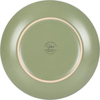 Gibson Home Queenslane 16-Piece Matte Green Stoneware Dinnerware Set – Double - Image 9