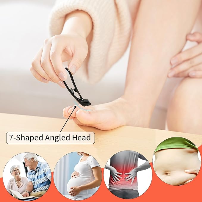 Nail Clippers for Men Toenail Clippers and Fingernail Clipper Toe Nail Clippers for Women Nail Clipper with Long Handle Wide Jaw (D-Black New)