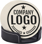 Custom Leather Coasters with Logo - Image 6