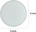 Set of 6 Leather Coasters, Round Coasters - Image 2