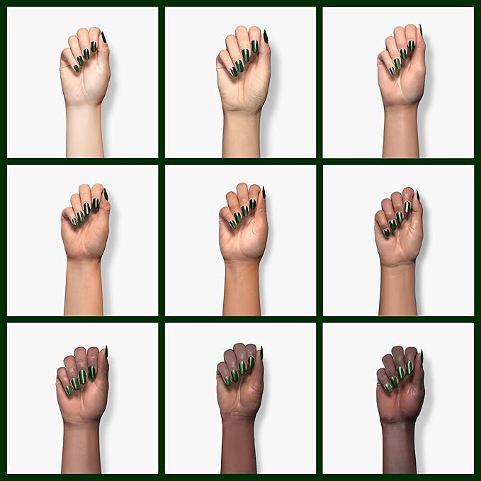 Imtiti Carnival Evergreen Gel Nail Polish, Dark Green 3 in 1 One Step Gel Polish Color Soak Off UV LED Fall Winter Nail Gel Polish Nail Art Starter Manicure Salon DIY at Home Christmas, 0.5 Fl Oz