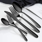 Hunnycook 60-Piece Black Silverware Set - Image 4