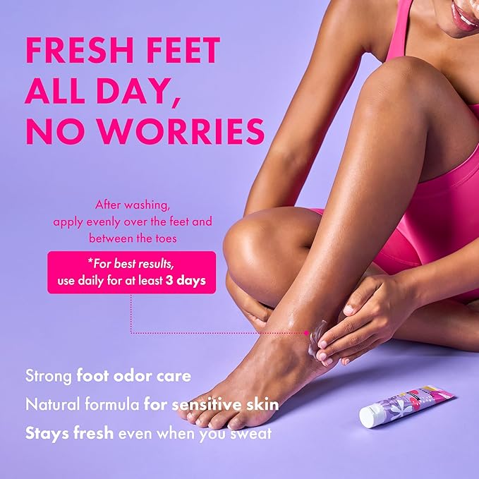 Foot Cream for Long-Lasting Odor Control | Neutralizes Odor at the Source | Hydrates Dry, Cracked Heels for Soft, Healthy Feet | Natural Mushroom Formula