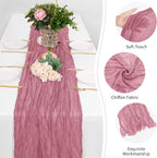12 Pack Dusty Rose Cheesecloth Table Runner 17 x 108 Inch Gauze Table Runner - Image 5