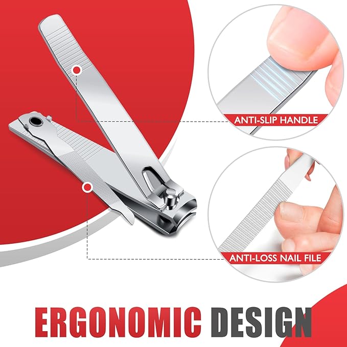 DRMODE Finger Nail Clippers Adult - Christmas Stocking Stuffers 8 Pack Nail Clippers Bulk for Men Women Sharp Travel Toenail Clippers and Fingernail Clipper Set Curved Cutter Trimmer with Nail File