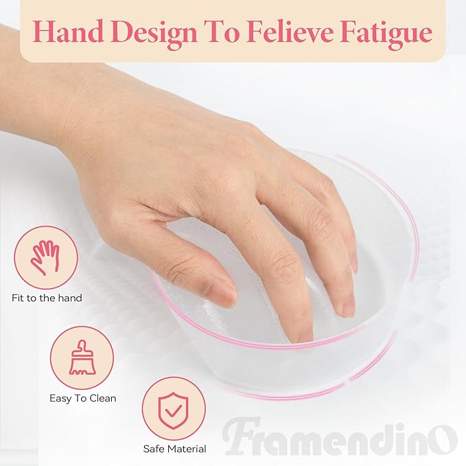 Framendino, 4 Pack Hand Cuticl Nail Soaking Bowl Manicure Dip Bowls for Polish Care Colors