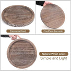 Round Decorative Wooden Serving Trays - Image 4