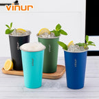 20 oz Stainless Steel Cups-Colorful Stackable Metal Drinking Glasses 4 Pcs | - Image 7