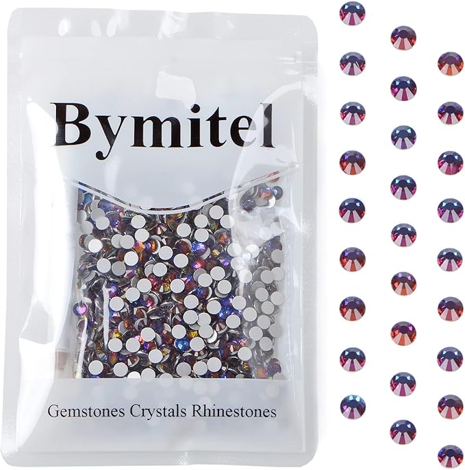 288PCS Art Nail Rhinestones Non Hotfix Glue Fix Round Crystals Glass Flatback for DIY Jewelry Making with one Picking Pen (ss30 288pcs, Blue Volcanic)