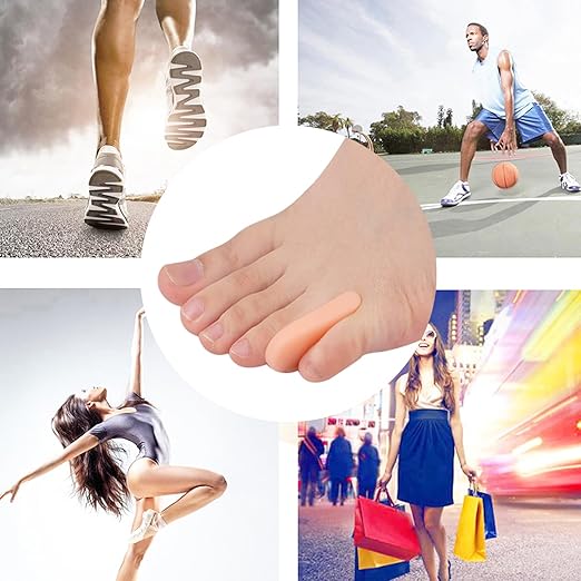 10 Pcs Pinky Toe Separator, Little Toe Straightener Gel Toe Spacers for Men Women Walking, Running, Overlapping, Bunion Corrector and Bunion Relief