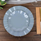 Efavormart 10 Pack | Dusty Blue 6" Round Plastic Dessert Salad Plates, by efavormart