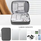 FYY Electronic Organizer, Travel Tech Pouch Bag, Extra Large, Dark Grey | Wrist - Image 6