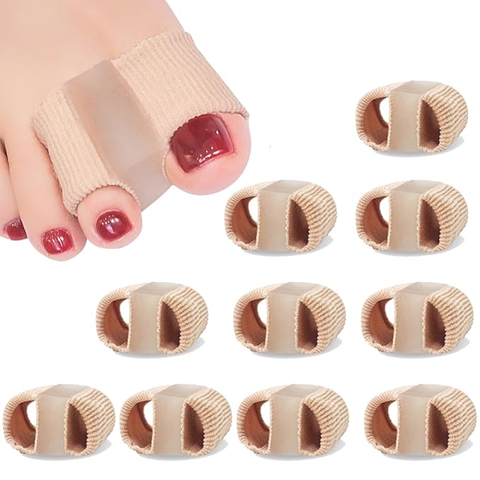 10 pcs silicone toe separators for women, big toe bunion corrector, bunion toe separators for Women and Men, Relieve Foot Pain, Overlapping Toes
