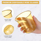 Ziliny 50pcs Disposable Stemless Glasses 12oz Crystal Plastic Wine Glasses - Image 3