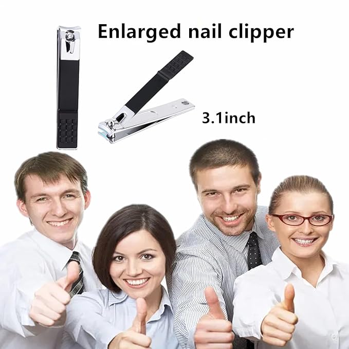 Nail Clipper Set Manicure Set Men Manicure Kit with Portable Travel Case Toe Finger Nail Clippers Personal Care Tools Men Grooming Kit Present for Husband Boyfriend Family(Black White)