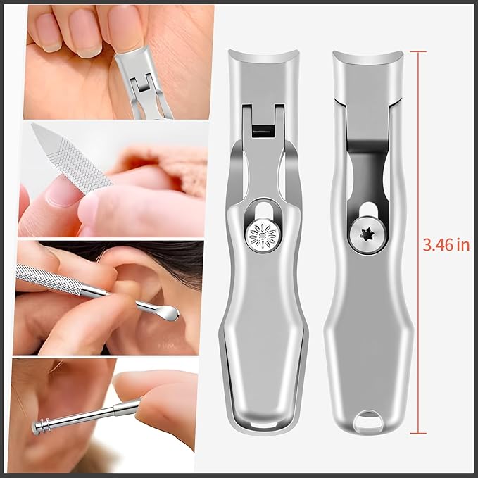 Nail Clippers for Men Toenail Clippers and Fingernail Clipper Toe Nail Clippers for Women Nail Clipper with Long Handle Wide Jaw