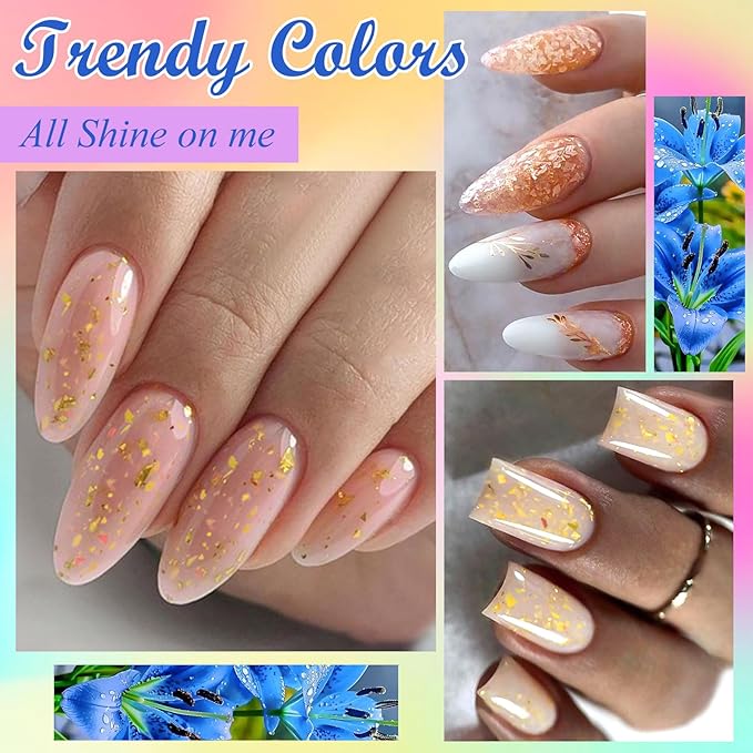 MEET ACROSS 12PCS Gel Nail Polish Set, 12 Colors Gel Nail Kit Art Design Soak Off UV LED,Nail Art Design Gifts for Women (SET-11, 12PCS)