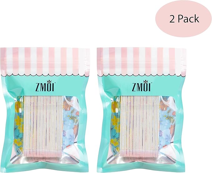 (1 Dozen) Pack of 2 Colorful Girly Mini Emery Board Nail Files