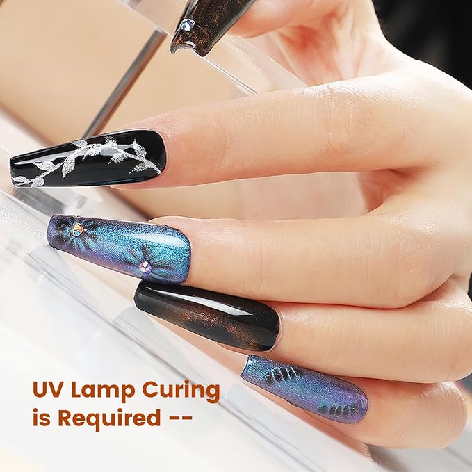 No Wipe Gel Top Coat - 10ml Clear Glossy High Shine Long Lasting Top Coat Gel Nail Polish Nail Manicure Soak Off Nail need U V Lamp
