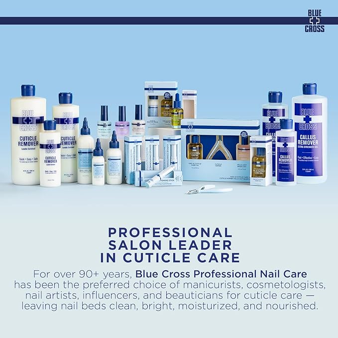 Blue Cross Cuticle Balm Conditioning Stick, Scented Cuticle Softener Oil Balm with Nourishing Sunflower & Grape Seed Oil, Professional Nail Care Supports Dry + Damaged Cuticles, 0.05oz, Almond