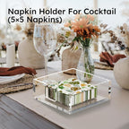 Square Acrylic Napkin Holder Tray - Image 4