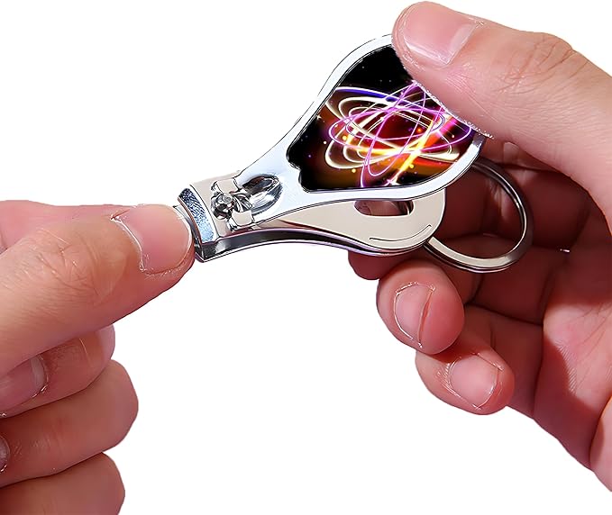 Nail Clipper Set with Keychain 2 Pack Toenail Clippers with Jar Opener Multifunction Nail Cutter for Men-Dorm Room Essentials,Kitchen Gadgets,Golf Accessories,Travel Essentials(Colorful)