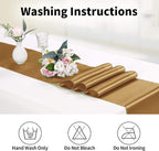 10-Pack Satin Table Runner Old Gold 12 x 108 inches Long, Table Runners - Image 6
