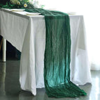 Efavormart 10ft Hunter Emerald Cheesecloth Table Runner by efavormart