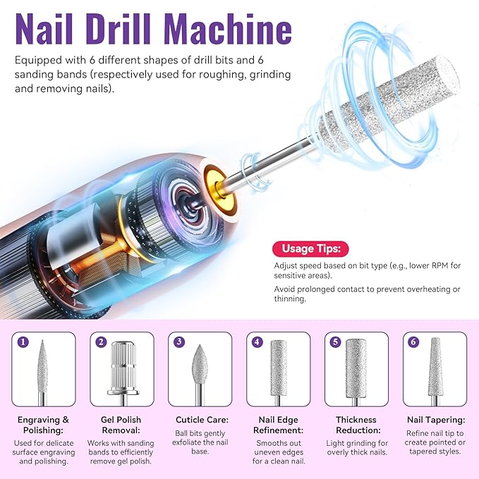 phoenixy 63 Pcs Gel Nail Polish Kit with U V light and Drill, 45 Colors Gel Polish with 5 Pcs Base Top Coat Manicure Starter Nail Polish Set Gifts for Women ST9017