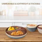 9 Inch 4PCS Unbreakable Portion Control Plates, Divided Plates - Image 5