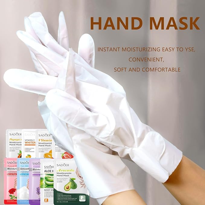 Hand Cream Moisturizing Mask, Hand Masks Moisturizing Glove for Dry Hands, Hydrating and Regenerates Dead Skin, Hand Care Moisture Gloves for Dry Hands, Safe for All Skin Types (count, 9 pack)