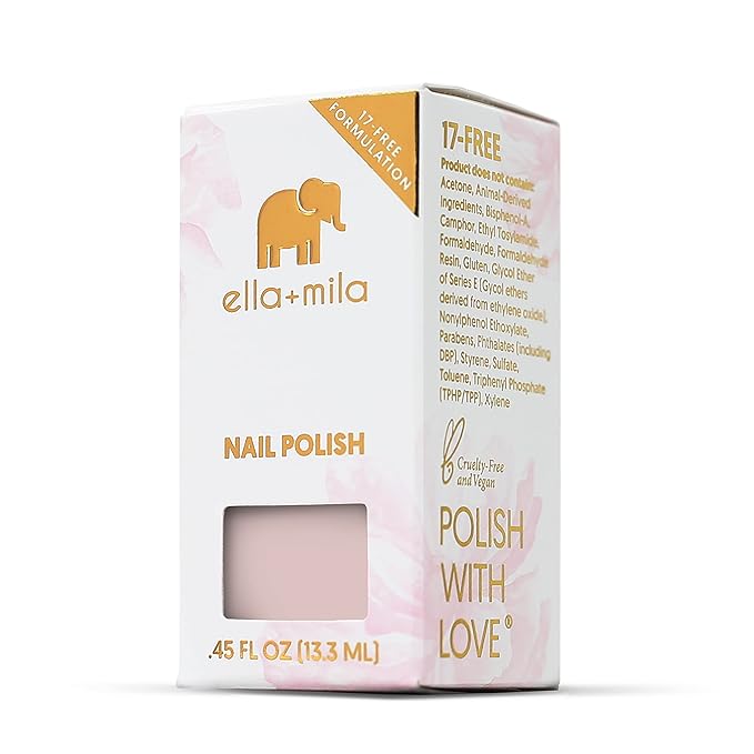 ella+mila Professional, Quick Dry, Long-Lasting & Chip-Resistant Pink Nail Polishes (Honeymoon Bliss - 0.45 fl oz)