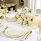 bUCLA 200PCS Ivory Plastic Plates - Image 6