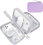 FYY Electronic Organizer, Travel Tech Pouch Bag, Light Purple | Wrist Strap by FYY