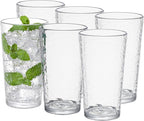 KLIFA- NICE- 20 ounce, Acrylic Highball Drinking Glasses, Stackable Plastic by KLIFAHome