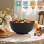 Wheat Straw Bowls 60oz, Large Salad Bowl Unbreakable Ramen Bowls Set of 6 - Image 4