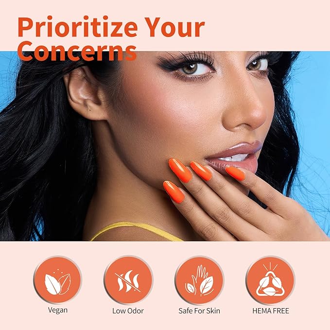 CANNI 6Pcs 9ml Yellow Orange Fall Gel Nail Polish Set- Orange Red Yellow Fall Colors Gel Polish Kit DIY at Home Salon Christmas New Year's Gifts for Girls