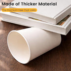 8 oz Paper Coffee Cups, 300 Pack Bulk White Disposable Paper Cups - Image 3