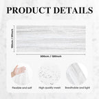 Artoid Mode White Silver Gauze Table Runner 59x120 Inch 10FT, Glitter Metallic - Image 7
